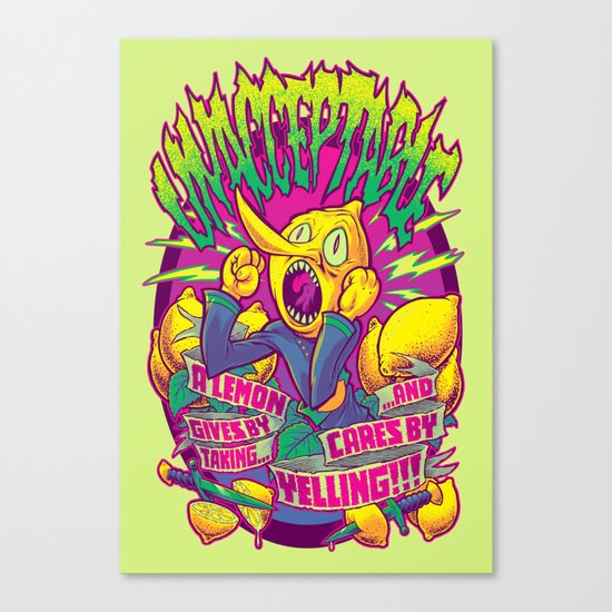 LEMONGRAB: UNACCEPTABLE Canvas Print