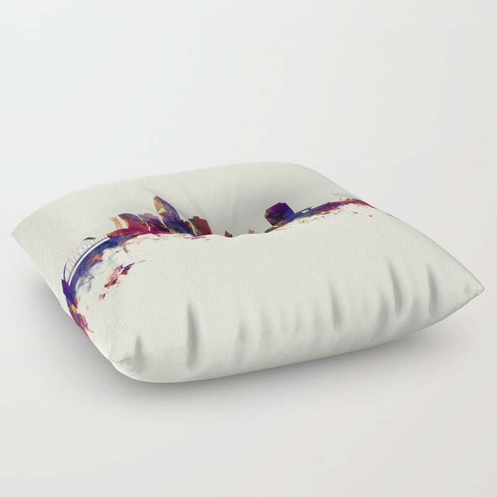 Des Moines Iowa Skyline Floor Pillow By Artpause Society6