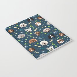 puppy party repeating pattern Notebook