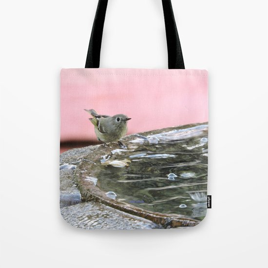 Kinglet at the Basin Rim Tote Bag