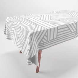 Sketchy Abstract (Gray & White Pattern) Tablecloth