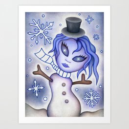 Trina: Snow Elemental Art Print