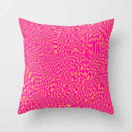 rainbow brain (pink/orange) Throw Pillow