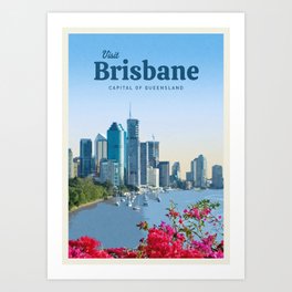 Visit Brisbane Art Print