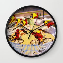 Vintage Bicycle Circus Act Wall Clock | Drawing, Bicycle, Girls, Advertisement, Old, Advertising, Bicycles, Trick, Decor, Retro 