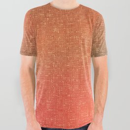 red orange sunset architectural glass texture look All Over Graphic Tee