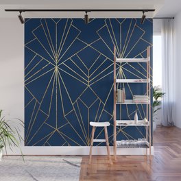 Navy Blue Art Deco - Large Scale Wall Mural