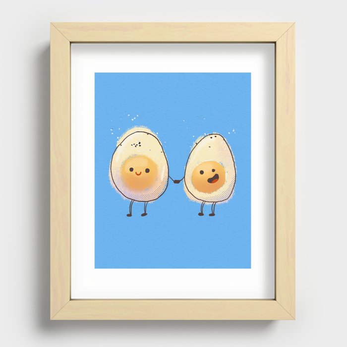 Egg Friends Recessed Framed Print