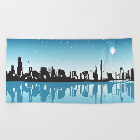 Cityscape Beach Towel
