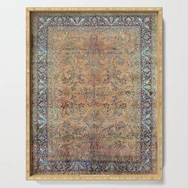 Kashan Floral Persian Carpet Print Serving Tray