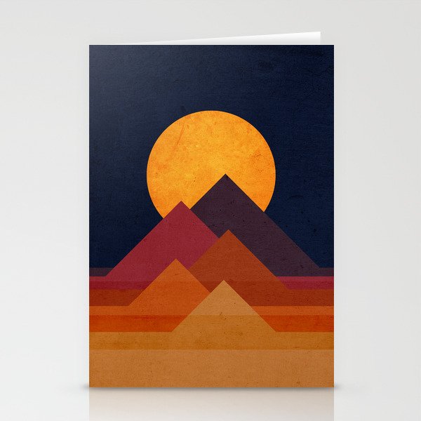 Full moon and pyramid Stationery Cards
