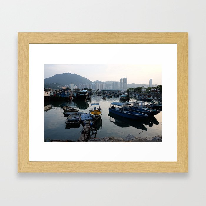 Evening Harbor Framed Art Print