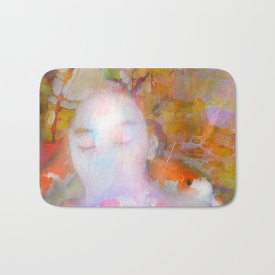 Sleeping with fish Bath Mat
