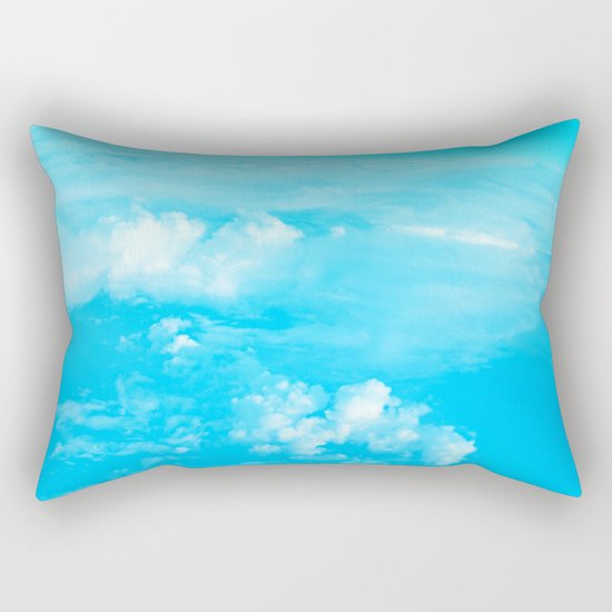 Aerial Turquoise Clouds Rectangular Pillow