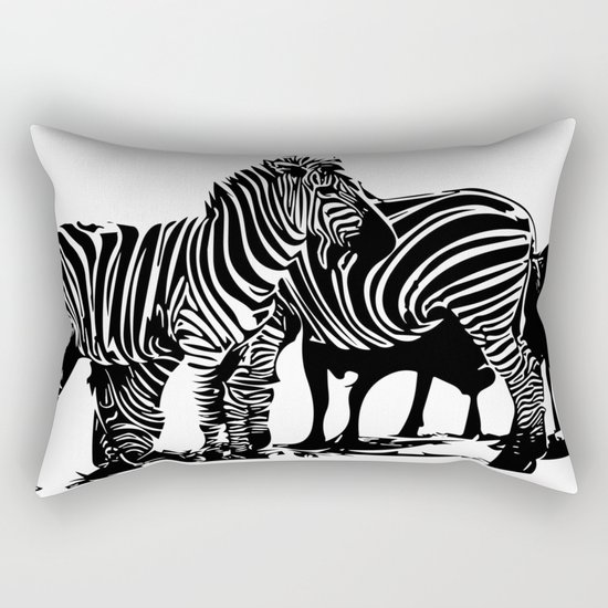 Zebras Rectangular Pillow