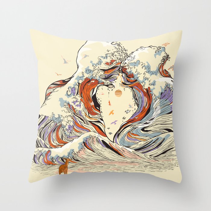 The Wave of Love Throw Pillow