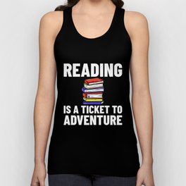 Reader Book Reading Bookworm Librarian Unisex Tank Top