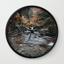 Autumn Creek - Landscape and Nature Photography Wall Clock