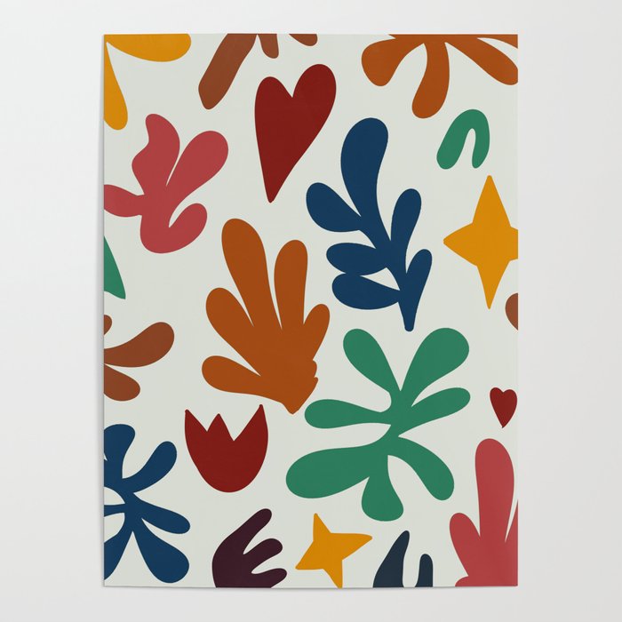 Matisse cutouts colorful Poster
