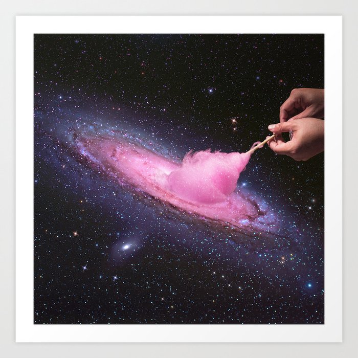 Cosmic Cotton Candy - Pink Stardust Art Print