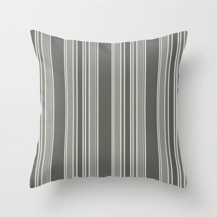 Stripes-Sage Throw Pillow