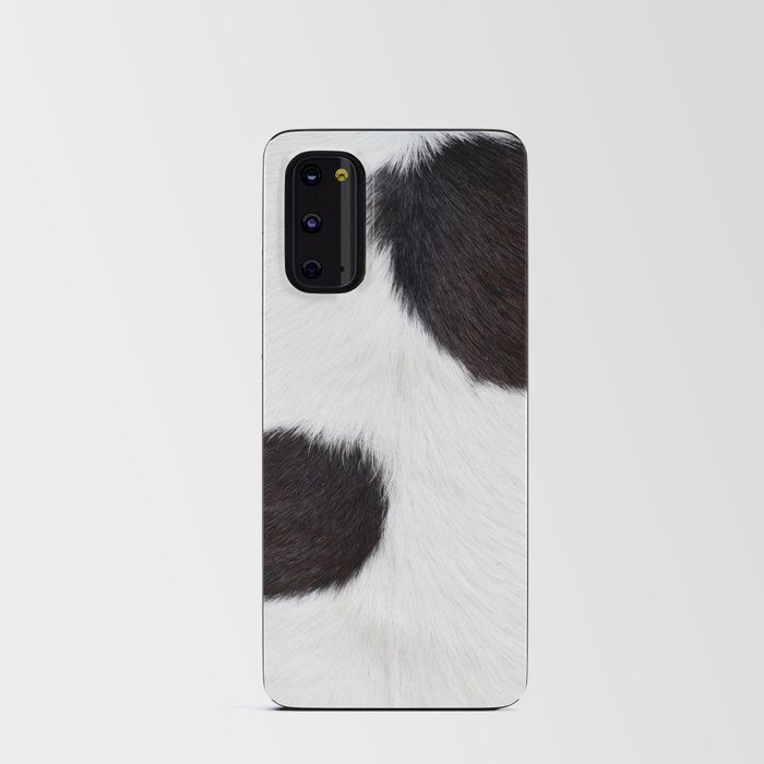 Black Cowhide, Cow Skin Print Pattern Android Card Case