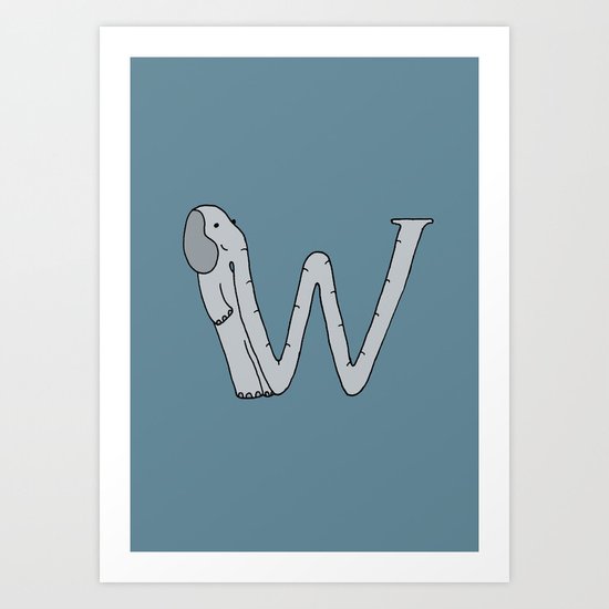 Letter W Art Print