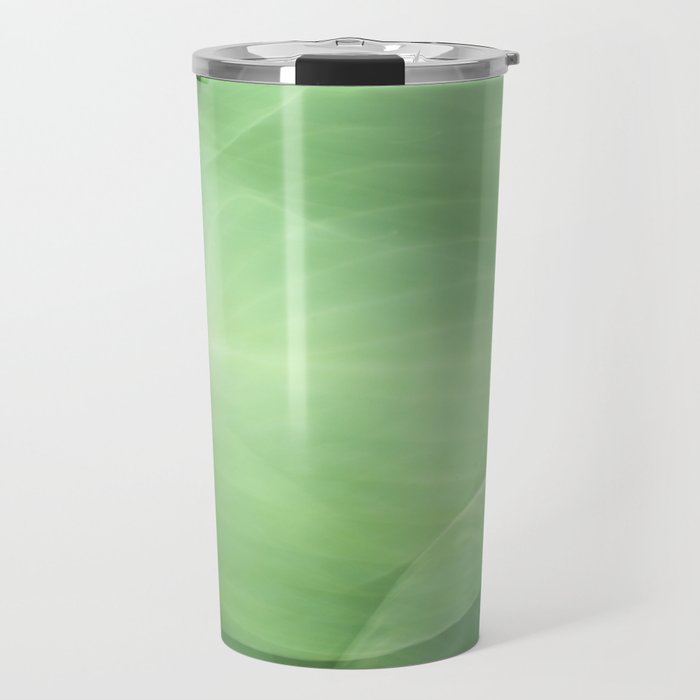 Abstract long exposure color block green art print - movement with hosta leaves - nature photography Travel Mug