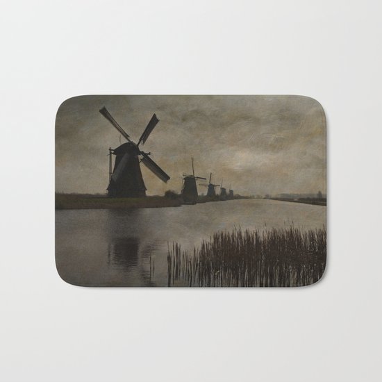 Windmills at Kinderdijk Holland Bath Mat