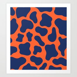 Blue Abstraction Spots Art Print