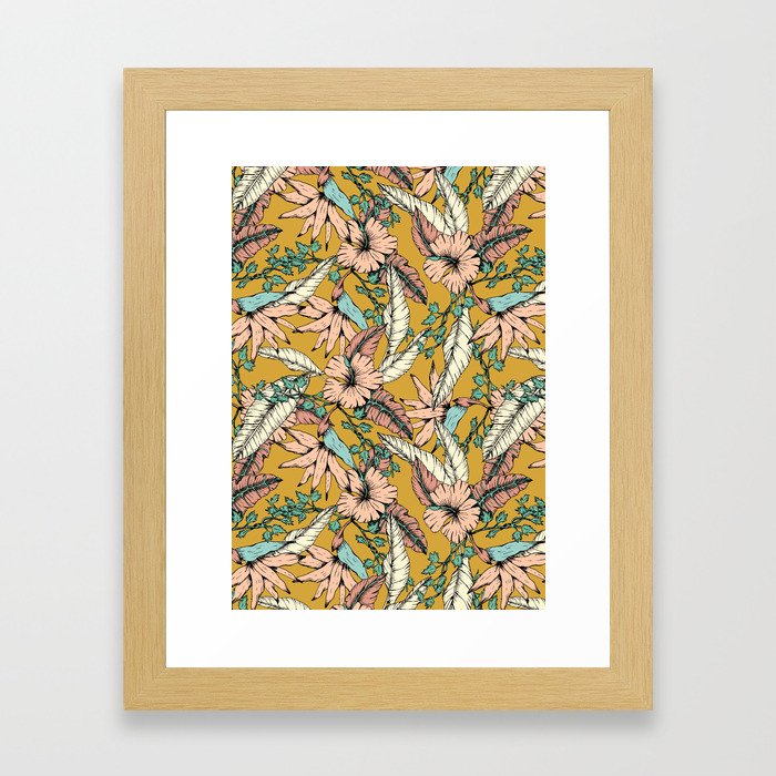 Floral tropical Framed Art Print