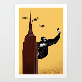 King Kong Love Selfie Art Print