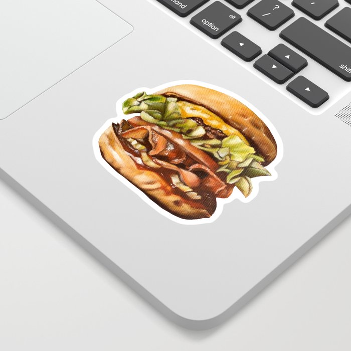 Delicious Burger Art Sticker