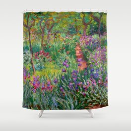 Claude Monet "The Iris Garden at Giverny", 1899-1900 Shower Curtain