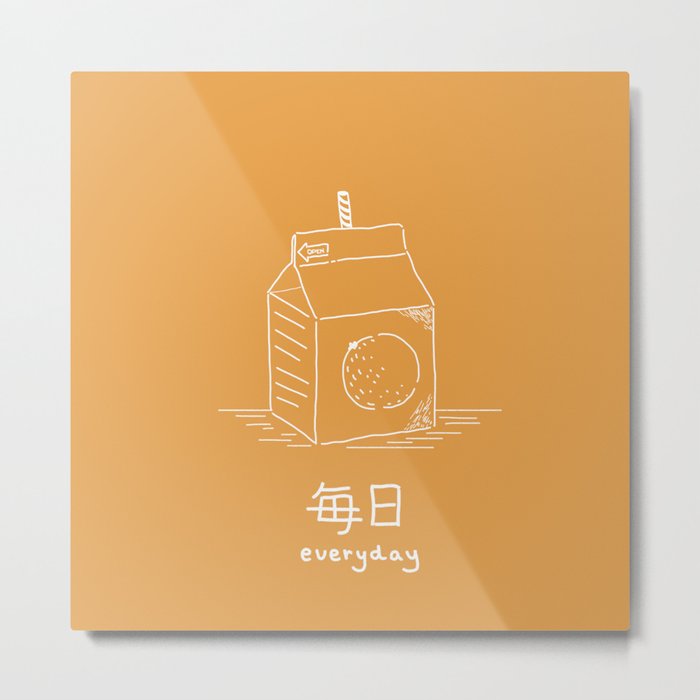 Orange Juice (mainichi) Metal Print