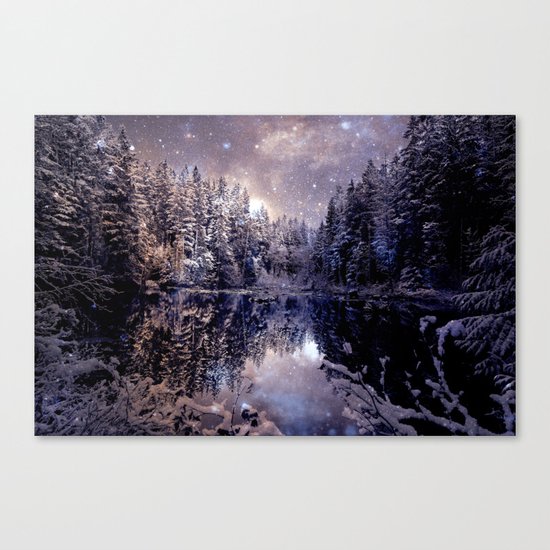 A Cold Winter's Night Neutral Canvas Print