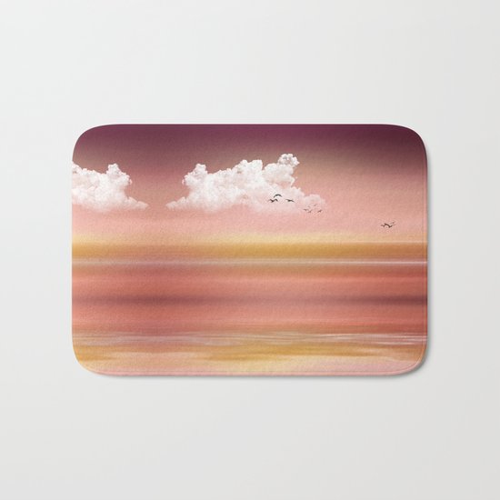 FROM DUSK TO DAWN - a golden sunset Bath Mat