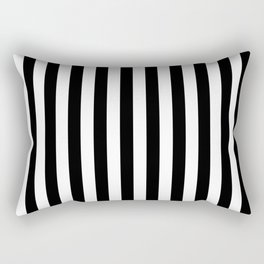 Black and white vertical stripes | Classic cabana Stripe Rectangular Pillow