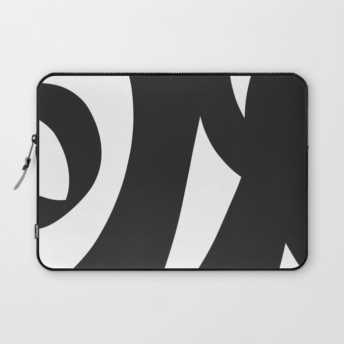 Simple Black and White Drawing Laptop Sleeve