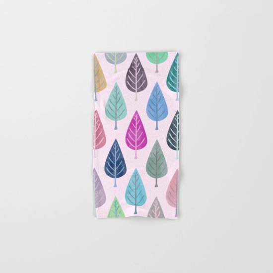 Watercolor Forest Pattern V Hand & Bath Towel