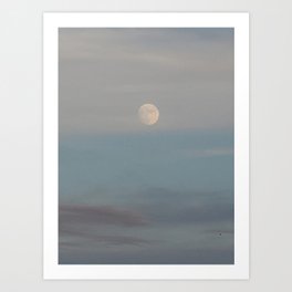 Early evening moon  Art Print