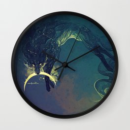 The Fox who talked the Moon and the Stars Wall Clock