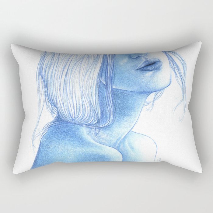 Blue skin Rectangular Pillow