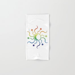 Sun, moon, stars and rainbow Hand & Bath Towel