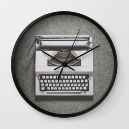 Portable Typewriter Wall Clock