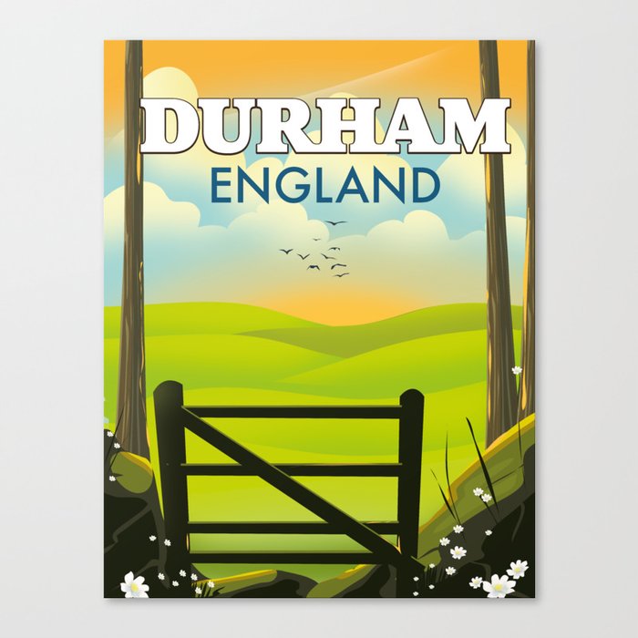 Durham England travel poster Canvas Print