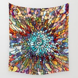 Stained Glass Spiraling Wall Tapestry