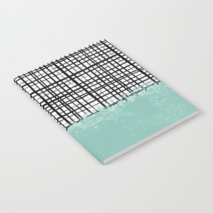 Mila - Grid and mint -  paint, art, artist cell phone case, grid phone case Notebook