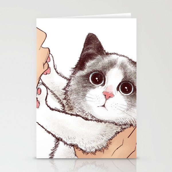 Cat : Don't kiss Stationery Cards