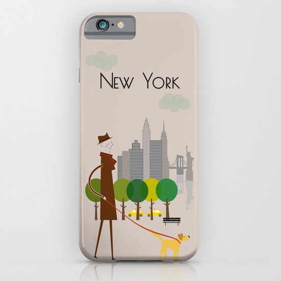 New York - In the City - Retro Travel Poster Design iPhone & iPod Case